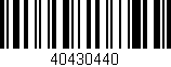 Código de barras (EAN, GTIN, SKU, ISBN): '40430440'