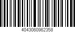 Código de barras (EAN, GTIN, SKU, ISBN): '4043060962358'