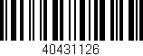 Código de barras (EAN, GTIN, SKU, ISBN): '40431126'