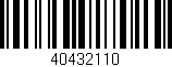 Código de barras (EAN, GTIN, SKU, ISBN): '40432110'