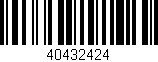Código de barras (EAN, GTIN, SKU, ISBN): '40432424'