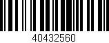 Código de barras (EAN, GTIN, SKU, ISBN): '40432560'