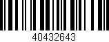 Código de barras (EAN, GTIN, SKU, ISBN): '40432643'
