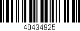 Código de barras (EAN, GTIN, SKU, ISBN): '40434925'