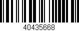 Código de barras (EAN, GTIN, SKU, ISBN): '40435668'