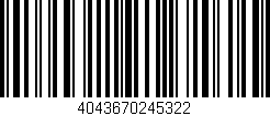 Código de barras (EAN, GTIN, SKU, ISBN): '4043670245322'