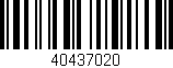 Código de barras (EAN, GTIN, SKU, ISBN): '40437020'