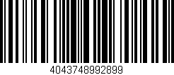 Código de barras (EAN, GTIN, SKU, ISBN): '4043748992899'