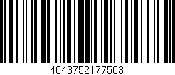 Código de barras (EAN, GTIN, SKU, ISBN): '4043752177503'