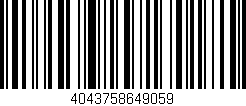 Código de barras (EAN, GTIN, SKU, ISBN): '4043758649059'