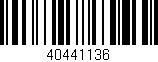 Código de barras (EAN, GTIN, SKU, ISBN): '40441136'