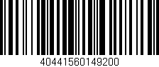 Código de barras (EAN, GTIN, SKU, ISBN): '40441560149200'