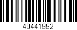 Código de barras (EAN, GTIN, SKU, ISBN): '40441992'