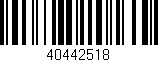 Código de barras (EAN, GTIN, SKU, ISBN): '40442518'