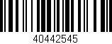 Código de barras (EAN, GTIN, SKU, ISBN): '40442545'