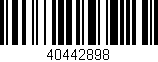 Código de barras (EAN, GTIN, SKU, ISBN): '40442898'