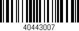 Código de barras (EAN, GTIN, SKU, ISBN): '40443007'