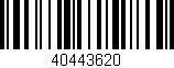 Código de barras (EAN, GTIN, SKU, ISBN): '40443620'