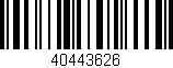 Código de barras (EAN, GTIN, SKU, ISBN): '40443626'
