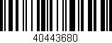 Código de barras (EAN, GTIN, SKU, ISBN): '40443680'