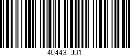 Código de barras (EAN, GTIN, SKU, ISBN): '40443/001'