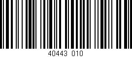 Código de barras (EAN, GTIN, SKU, ISBN): '40443/010'