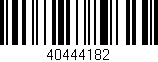 Código de barras (EAN, GTIN, SKU, ISBN): '40444182'