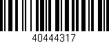 Código de barras (EAN, GTIN, SKU, ISBN): '40444317'