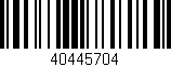 Código de barras (EAN, GTIN, SKU, ISBN): '40445704'