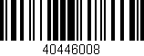 Código de barras (EAN, GTIN, SKU, ISBN): '40446008'