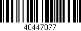Código de barras (EAN, GTIN, SKU, ISBN): '40447077'