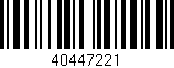 Código de barras (EAN, GTIN, SKU, ISBN): '40447221'