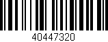 Código de barras (EAN, GTIN, SKU, ISBN): '40447320'