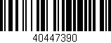 Código de barras (EAN, GTIN, SKU, ISBN): '40447390'