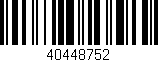 Código de barras (EAN, GTIN, SKU, ISBN): '40448752'