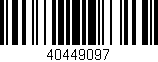 Código de barras (EAN, GTIN, SKU, ISBN): '40449097'