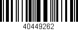 Código de barras (EAN, GTIN, SKU, ISBN): '40449262'