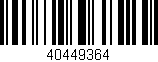 Código de barras (EAN, GTIN, SKU, ISBN): '40449364'