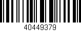Código de barras (EAN, GTIN, SKU, ISBN): '40449379'