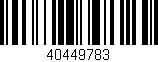 Código de barras (EAN, GTIN, SKU, ISBN): '40449783'
