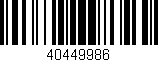 Código de barras (EAN, GTIN, SKU, ISBN): '40449986'