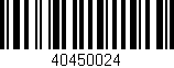 Código de barras (EAN, GTIN, SKU, ISBN): '40450024'