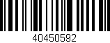 Código de barras (EAN, GTIN, SKU, ISBN): '40450592'