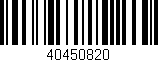 Código de barras (EAN, GTIN, SKU, ISBN): '40450820'