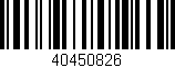 Código de barras (EAN, GTIN, SKU, ISBN): '40450826'