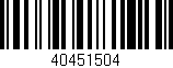 Código de barras (EAN, GTIN, SKU, ISBN): '40451504'