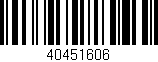 Código de barras (EAN, GTIN, SKU, ISBN): '40451606'