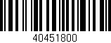 Código de barras (EAN, GTIN, SKU, ISBN): '40451800'