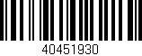 Código de barras (EAN, GTIN, SKU, ISBN): '40451930'