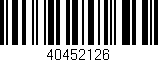 Código de barras (EAN, GTIN, SKU, ISBN): '40452126'